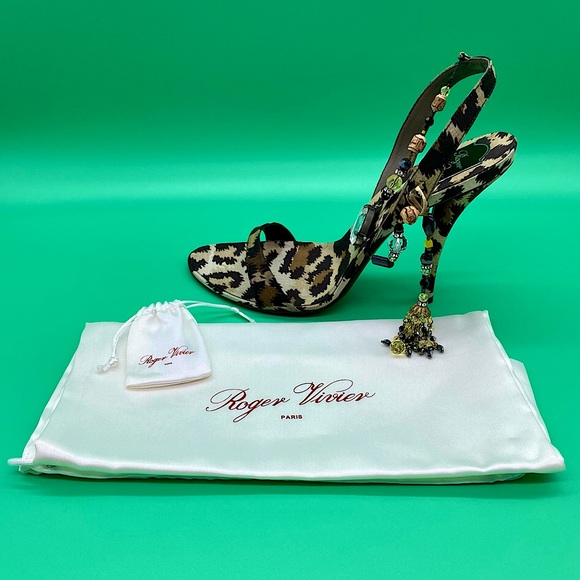 Roger Vivier women’s EU 40 (US 9, UK 7) Leopard Print Sandal Pump - Picture 8 of 9